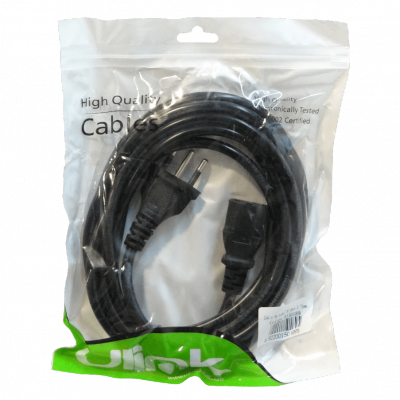 NIMC3 Cable de Alimentación 3x0,75mm2 Chile-C13 6A 300cm conforme a norma CEI23-16-VII