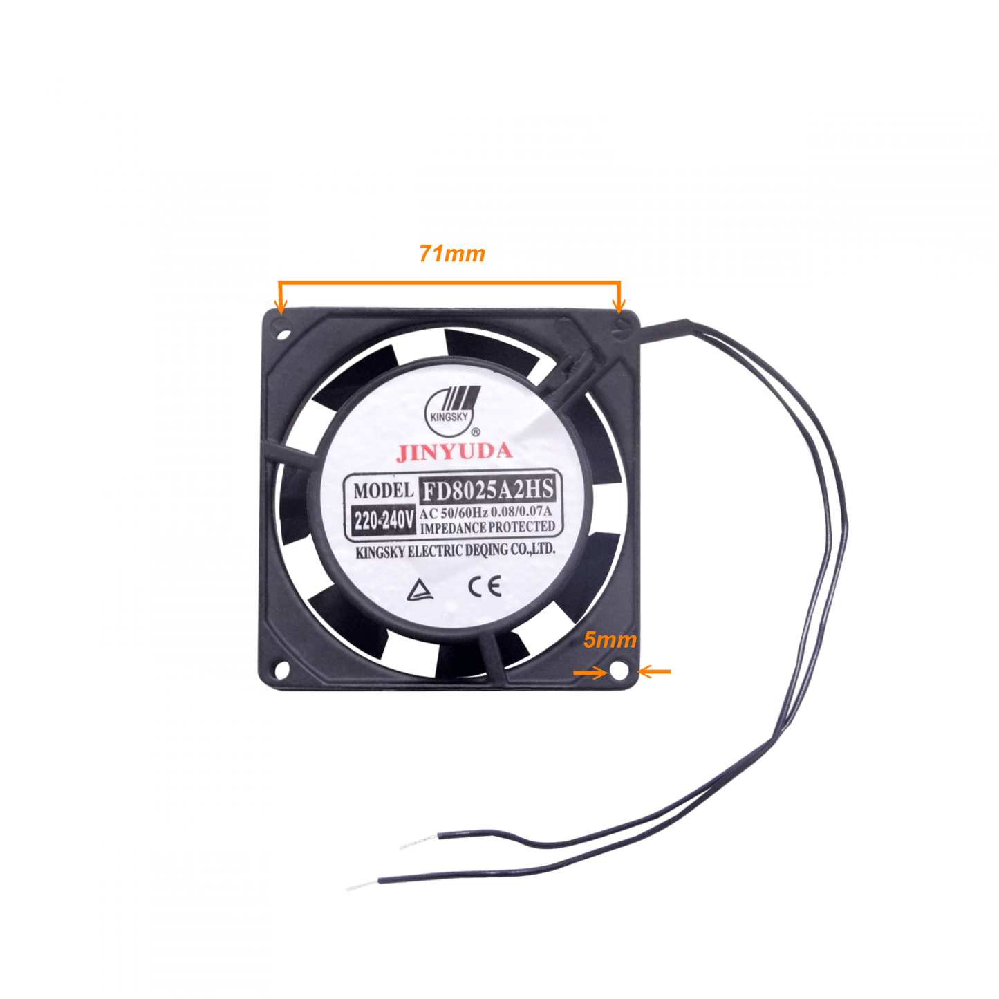 8025 LINKMADE Soplador 80x80mm 220VAC Sin-Ficha 40mm-Espesor Rotor