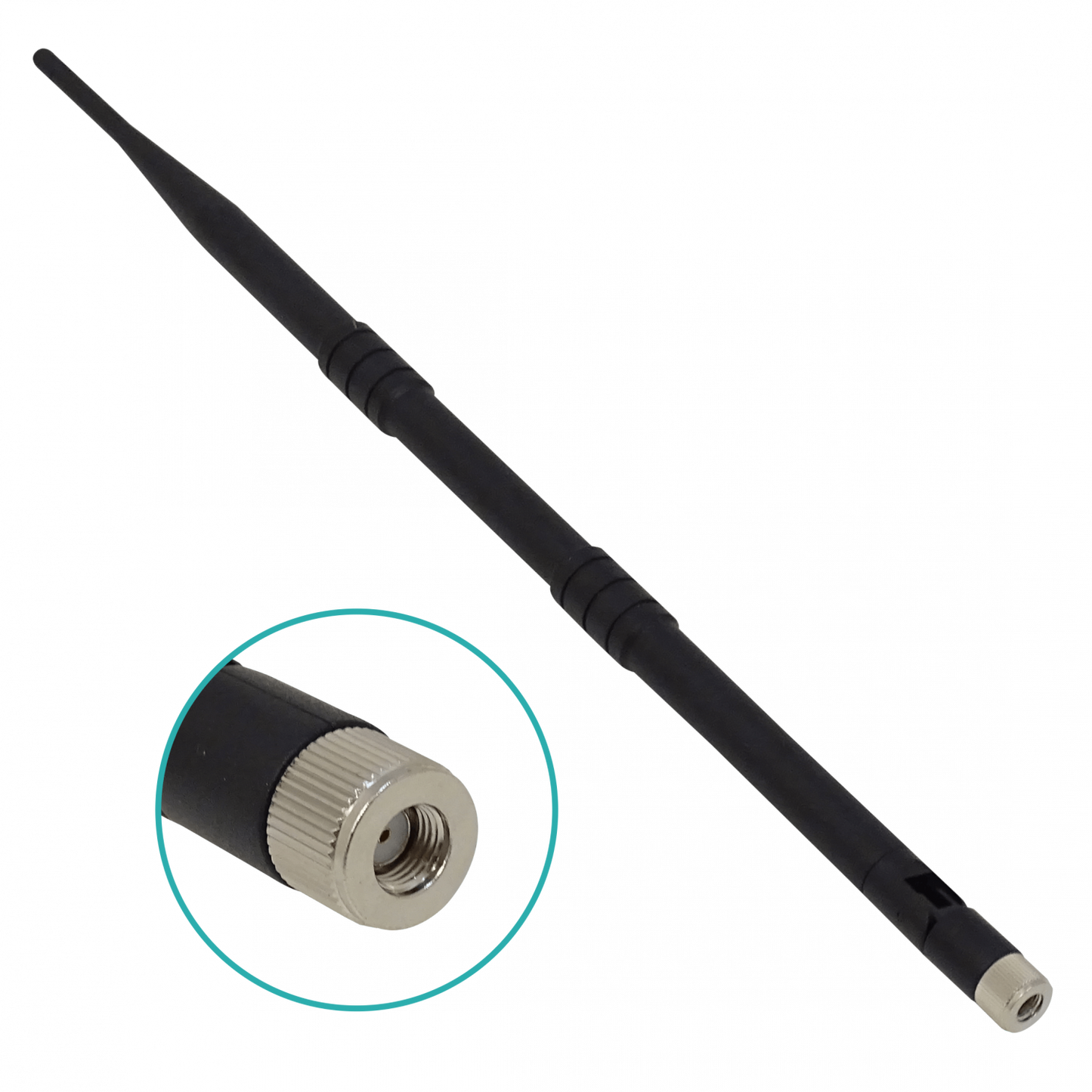 ANT-249 Antena Omnidireccional para Interiores de 9dBi, Frecuencia 2,4GHz-2,5GHz, Conector RPSMA Macho, 38cm de Longitud, Color Negro