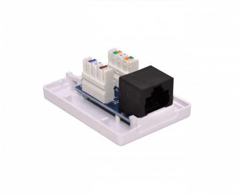 RST-CAT5E Placa embellecedora 1-RJ45 Categoría 5e UTP 66x49x25mm UL-NTW60300