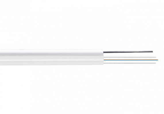 CFSO2W Blanca 1000mts 2-Fibra-SM-G652D DropFTTH Exterior-PVC 3-Portante 5x2mm