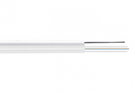 CFSO2W Blanca 1000mts 2-Fibra-SM-G652D DropFTTH Exterior-PVC 3-Portante 5x2mm
