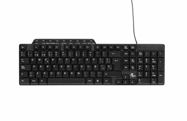 TECLADO-USB XTECH Teclado QWERTY USB Cable-120cm Negro 41x13x2cm XTK-160S