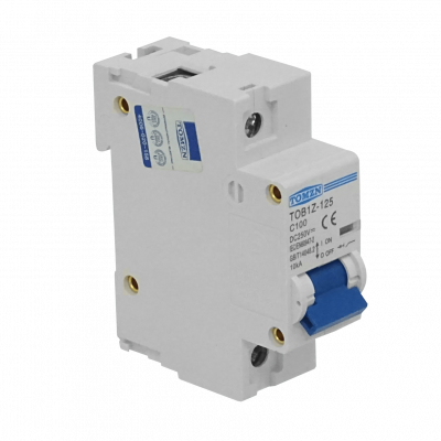 AUTO-DC-100A TOMZN 100A 250VDC Disyuntor Termomagnético C100 Corriente Continua