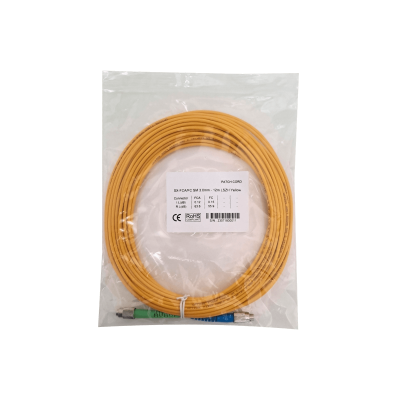 JFSFH12X 12mt FC/APC-FC/UPC Monomodo SM Simplex Cable de Fibra Óptica 9/125um 3mm
