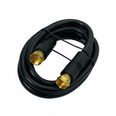 MV-806 MACROTEL Cable Coaxial RG59 Macho-Hembra Macho-Hembra 1 metro Negro para TV por Cable