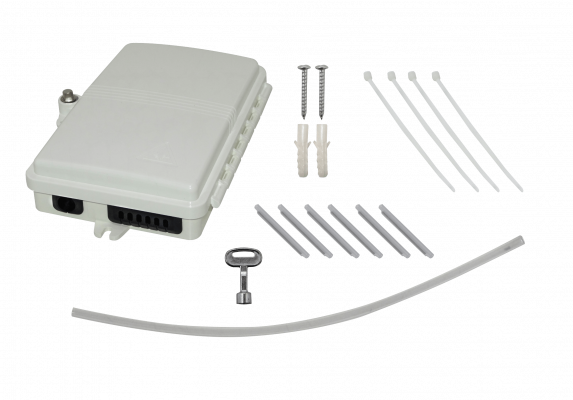 BOX-1-6C 6-Manguito 6-CL-Rectangular IP65 Caja Blanco-Invierno Fibra NAP