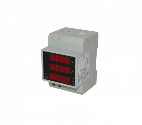D52-2048 Medidor Riel DIN AC Voltímetro Amperímetro Vatímetro Factor de Potencia CosΦ VA 300V/100A