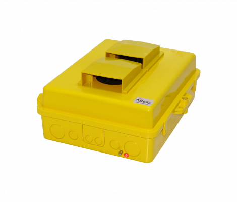 NP141105YV ALTELIX Caja Estanca Amarilla Ventilada 355x280x127mm IP55 NEMA3 PC+ABS