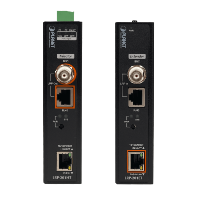 LRP-201-KIT PLANET Conjunto Extensor Alcance 600 Metros UTP/BNC 1000 Mbps Fuente Requerida 48 a 56 VCC PoE 60 Vatios