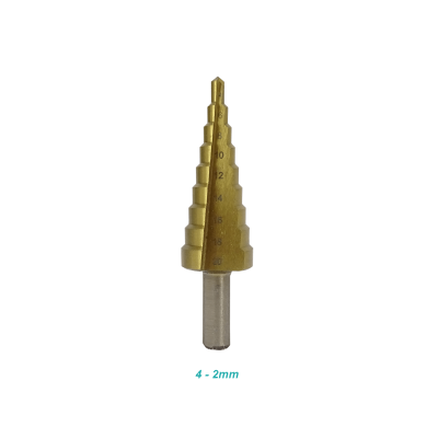 BROCA-PINO3 FERRETOOLS Juego 3-Brocas Árbol 4-12 4-20 4-32mm p/Acero HSS Graduadas