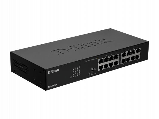 DGS-1016D D-LINK Switch Gigabit No Gestionable de 16 Puertos-1000 para Rack incluye-12V