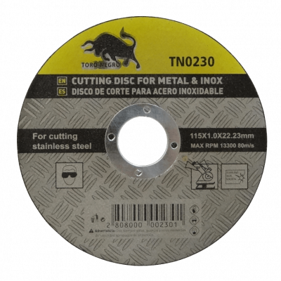 MET4-16 115mm 1,0mm 22,23mm Hoja Cortadora de Metal 13300rpm 80m/s