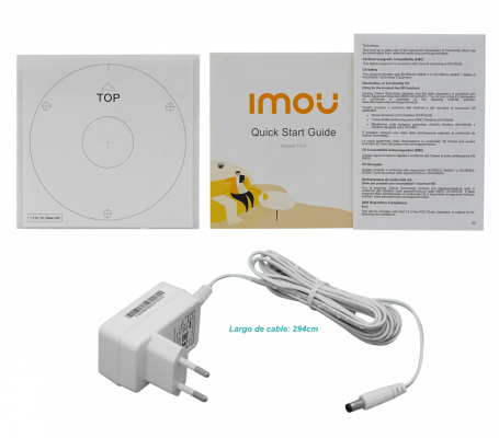 DOME-LITE IMOU Cámara Domo Inalámbrica IP 2MP WiFi 2.4GHz Lente 2.8/3.6mm Ranura MicroSD Fuente 12V/1A Incluida
