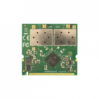 R52HND MIKROTIK 2-MMCX 26dBm 2,4GHz/5GHz A/B/G/N300 400mW AR9220 TARJETA MINIPCI