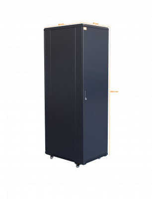 RK42-8LF. Armario rack 42U fondo 80cm chapa única ventilado Ancho 19 pulgadas 60cm de piso 2 bandejas 55cm PDU