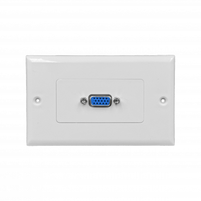 FP1VGA-HH Placa Frontal Plástica Blanca con Conector VGA Hembra-Hembra WPHD15FF 70x114mm