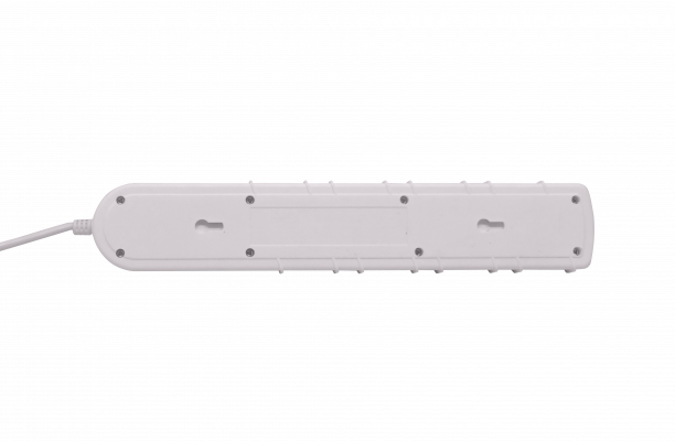 ELG-35WT RITTIG Blanco Regleta 5-Tomas Múltiples 2-Puertos USB5V Extensión 3metros 10A-250V 2200W Indicador Luminoso-Interruptor