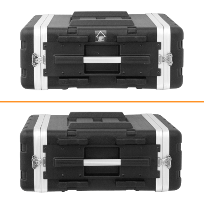 RK04X 4U/25cm Fondo-42cm Rack Portatil Plastico 2-tapas para Exterior Negro