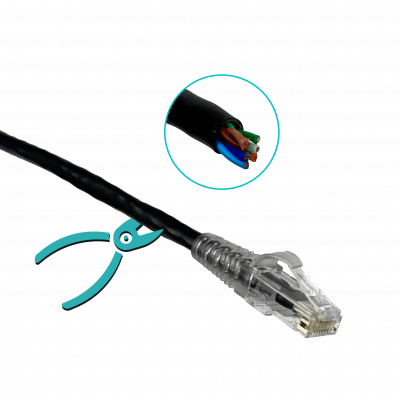 CPN-2F FURUKAWA 2mt Cat5e Negro U/UTP CM Cable Patch RJ45 Multilan 35103103