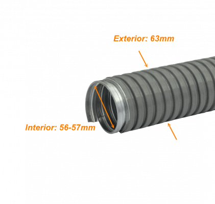 M63-25 Bobina de 25 Metros de 63mm Conduit Metálico Flexible con Recubrimiento de PVC PCFC