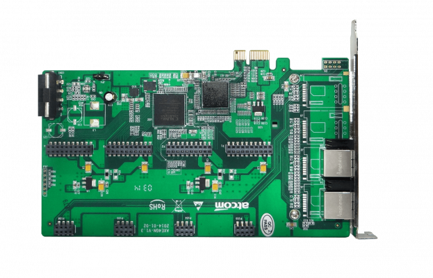 AXE800PN ATCOM Tarjeta PCIe-x1 8 Puertos, 2-RJ45, REQUIERE-AX210, 3.3/5V 32BIT, Placa ASTERISK