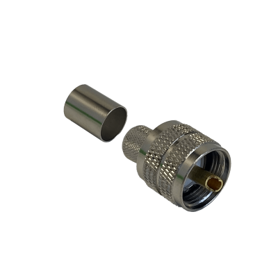 UM4C. Conector UHF macho compresible para cable LMR400, serie 400, modelo PL259 CA400