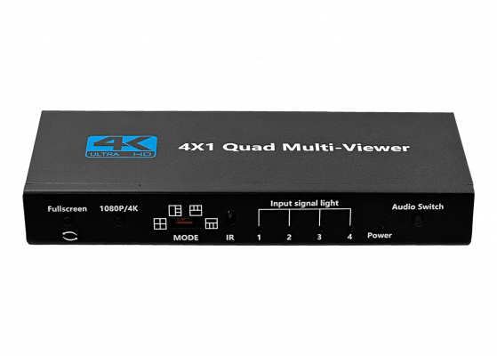 HDMI-4X1 Conmutador Multiplexor 4 Entradas a 1 Salida compatible con 1080p/4K incluye 5 Cables HDMI-H y USB-C más Control