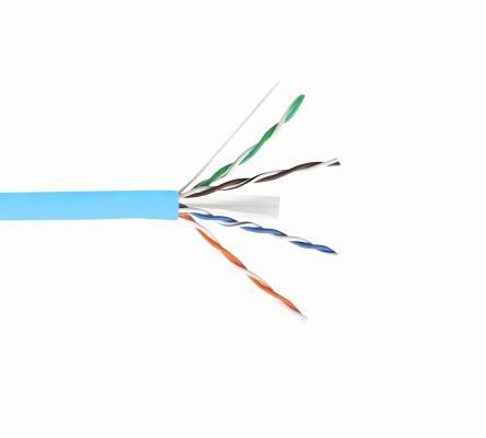 CBLL-UA1 LINKMADE Cable monofilar de cobre UTP Categoría 6, 100 metros, cubierta LSZH color azul, presentado en bobina, fabricado en Taiwán.