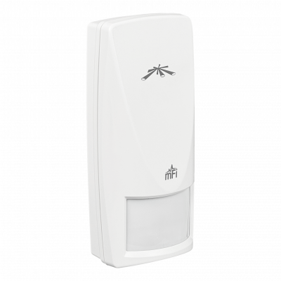 MFI-MSW UBIQUITI Sensor de movimiento de pared con doble tecnología PIR y microondas, cobertura de 10x10 metros, puerto RJ45 para mFi, producto descatalogado