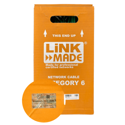 CBLL-UV LINKMADE LSZH Verde CAT6 UTP 300 Metros Conductor Único Cobre Bobina en Caja Fabricado en Taiwán