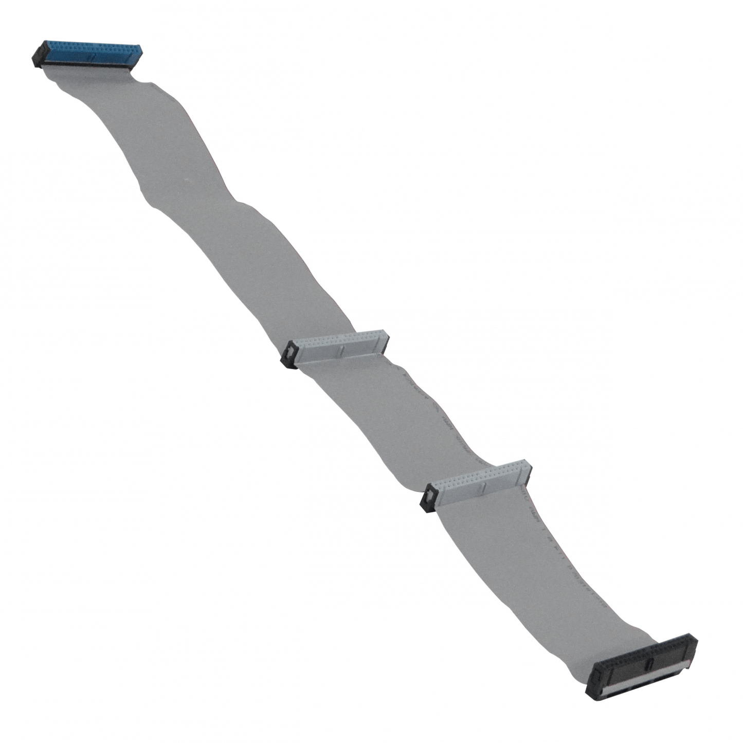 CABLE-IDE47 Cable plano IDE de 47cm de longitud total 4 conectores duales Tipo ribbon 80 hilos Para sistemas heredados
