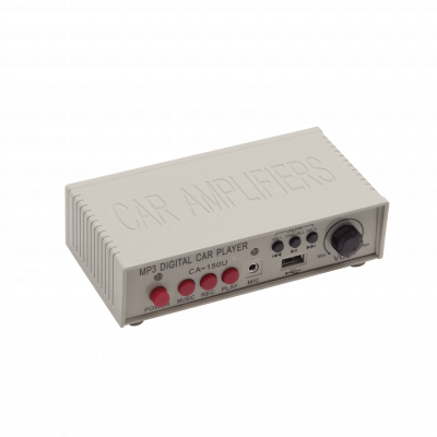 MEGAFONO-MP3 Megafono MP3-USB 25W 12V-24VDC p/Auto Graba-120seg. inc-Mic-3,5mm