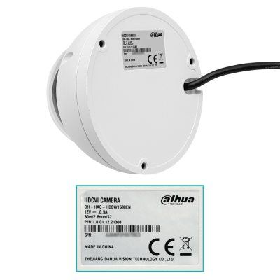 HD1500. DH Mini Domo 5MP 2,8mm IR30m IP67 IK10 HDCVI Cámara Digital HDBW1500EN