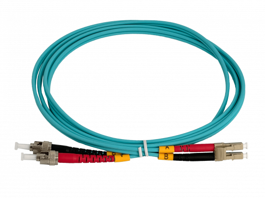 JF3LT2 2 metros LC-ST OM3 Multimodo MM Dúplex Cable de Fibra Óptica 3.0mm 50/125µm