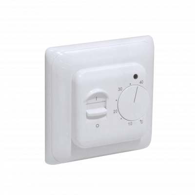 TERMOSTATO-PISO Mecánico Sonda-Piso 5-40ºC 230VAC 16A 3500W Regulador Térmico IP20 86x86mm