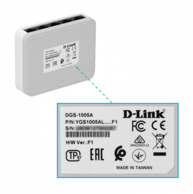 DGS-1005A D-LINK 5-Puertos 1000 Gigabit Conmutador Escritorio no-Gestionable no-MontableRack