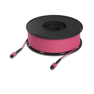 JF4MM100U UI 100 metros MPO-MPO 12-Fibras Configuración-B OM4 Multimodo MM Cable de Unión Óptica LSZH