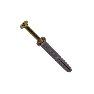 TARUGO-8 100-unids. 8x60mm Espiga Anclaje para Ladrillo Hueco