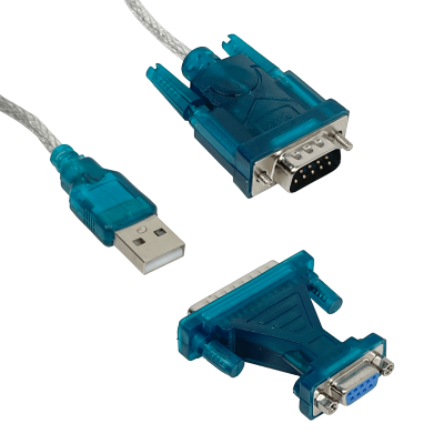 USB-RS232-1 Cable Convertidor de USB a Serial RS232 Macho DB25/DB9 con Adaptador de DB9-Hembra a DB25-Macho Incluido