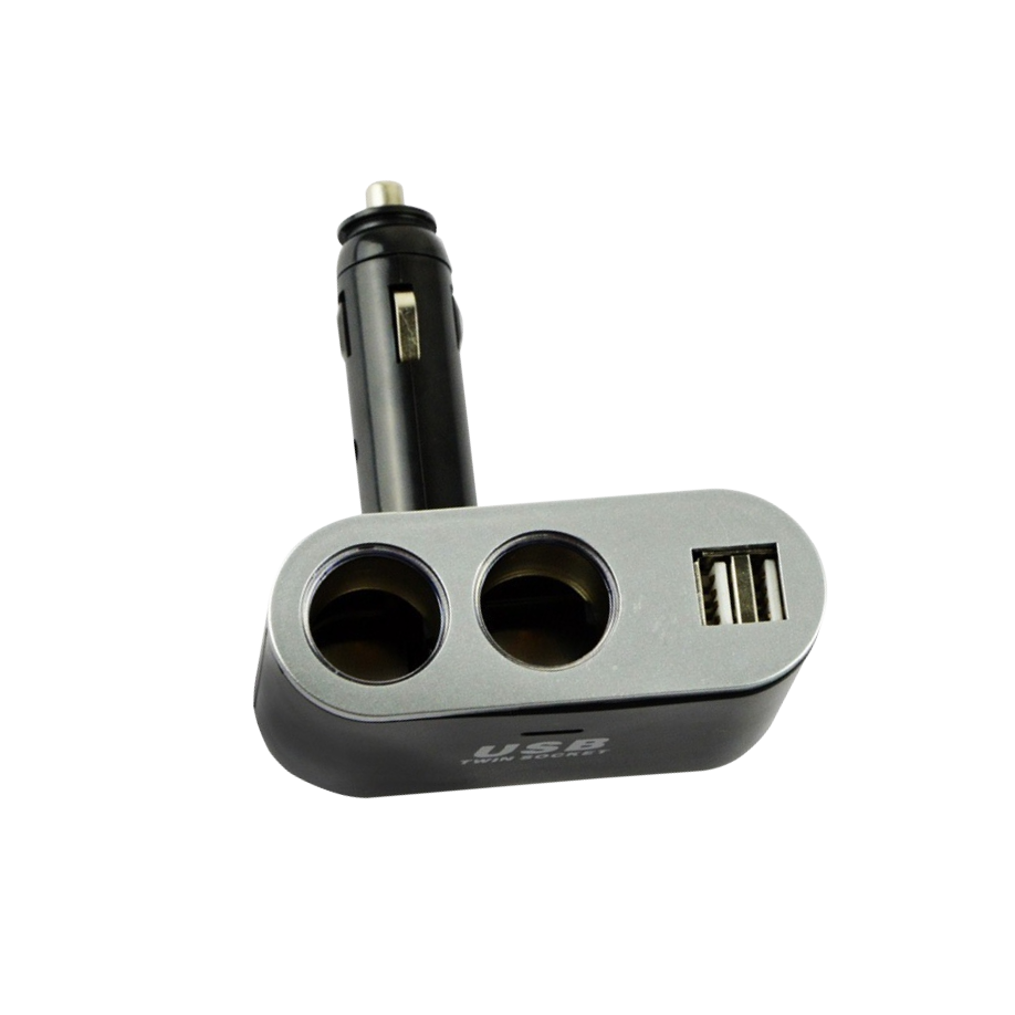 BM-003 2-Hembra-Vehículo 2-Conector-USB-Hembra-AH 5VDC 3,1A 12V/24V-Clavija-Encendedor