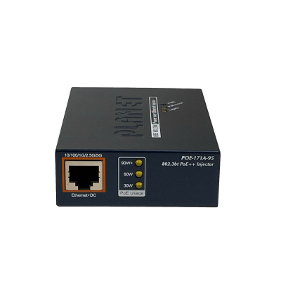 POE-171A-95-LIQ PLANET USADO 95W Alimentador PoEH 802.3bt 54V 2-Puertos RJ45 Gigabit necesita/Cable
