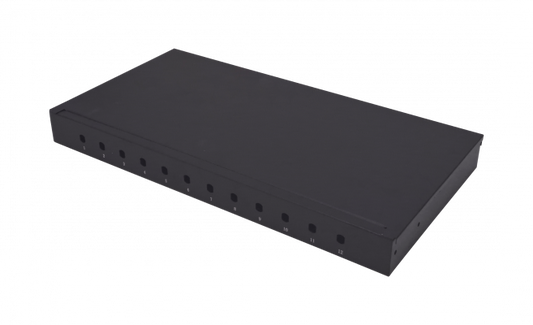 CFR12TF LINKMADE Panel Fijo para 12-ST-FC Repartidor de Fibra 1U REQUIERE-ACOPLADORES-REDONDOS