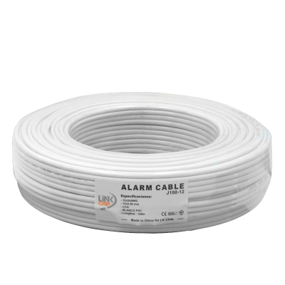 J100-12. Cable telefonico 100 metros 12 conductores calibre 24AWG configuracion 6 pares trenzados diametro redondo material cobre aleado CCA seccion 12x0,5mm