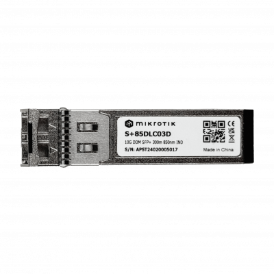 S+85DLC03D MIKROTIK 2-LC 1G/10G MM 300mt 850nm Transceptor SFP+ Fibra Multimodo 10gbps