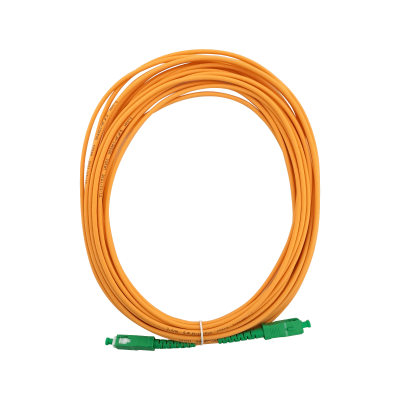 JFSAA8X Cable de Fibra Óptica Simplex Monomodo SM SC/APC a SC/APC de 8 metros, 3.0mm, 9/125µm