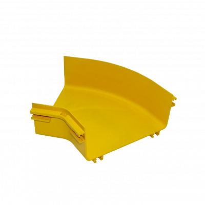 CCA-240-AQ Perfil en Escuadra 240x100mm Plano Amarillo PC+ABS LSZH Conector Macho