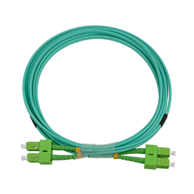 JF3AA3 Latiguillo de Fibra Óptica Multimodo OM3 Dúplex 3 metros SC/APC a SC/APC Cubierta LSZH