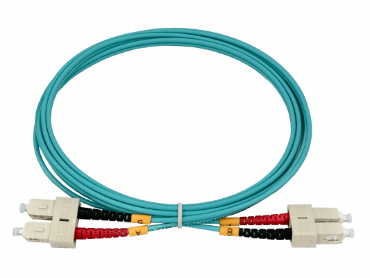 JF3CC2 2mt SC-SC OM3 MultiModo MM Duplex Jumper Fibra 3.0mm 50/125um LSZH
