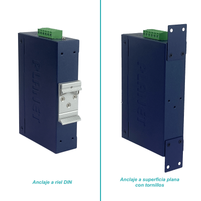 IGT-905A PLANET Convertidor de Medios Industrial para Riel DIN con Slot SFP 10/100/1000, Alimentación 9-48VDC